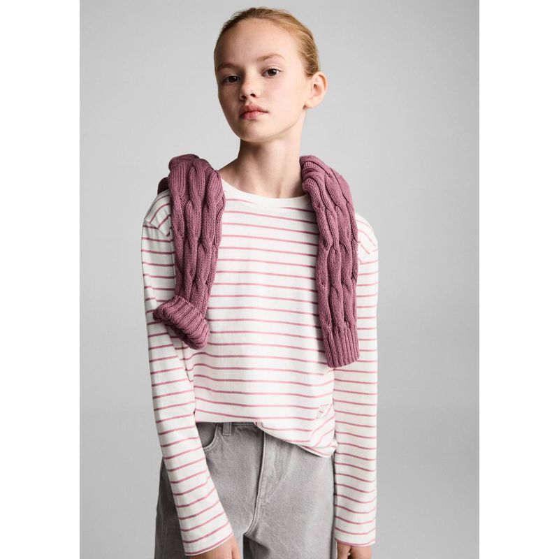 MANGO KIDS - Polo Niña Manga Larga Algodón Mango Kids