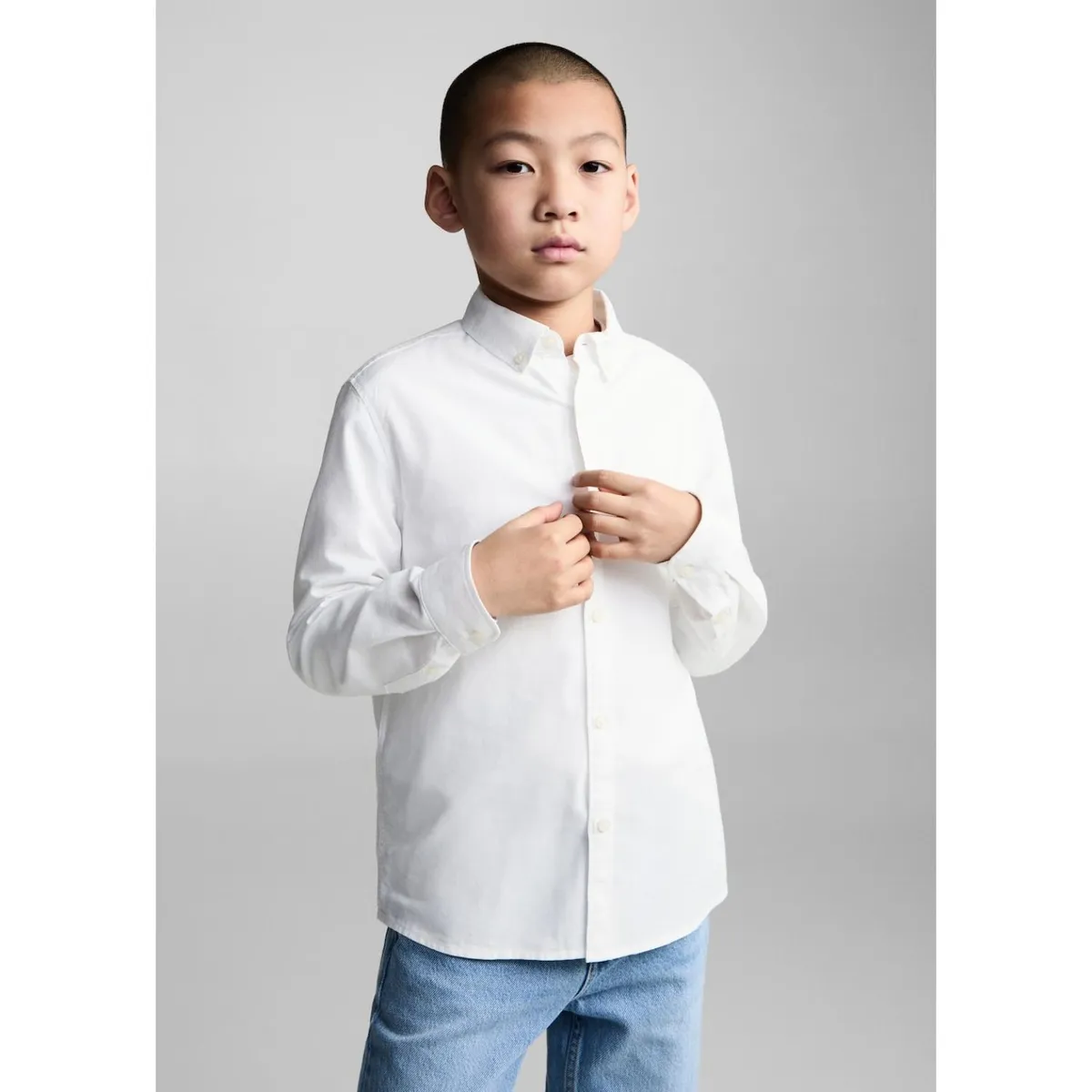 MANGO KIDS - Camisa Niño Manga Larga Algodón Mango Kids