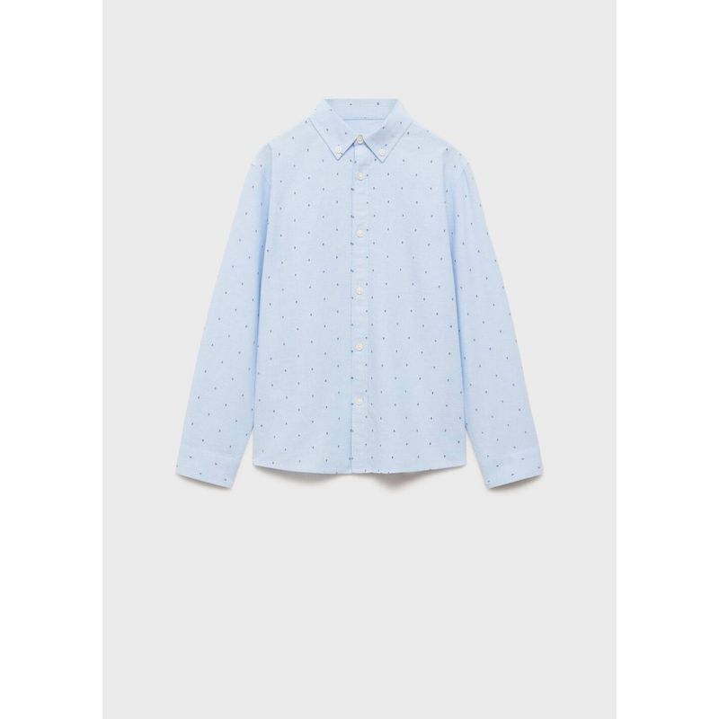 MANGO KIDS - Camisa Niño Manga Larga Algodón Mango Kids
