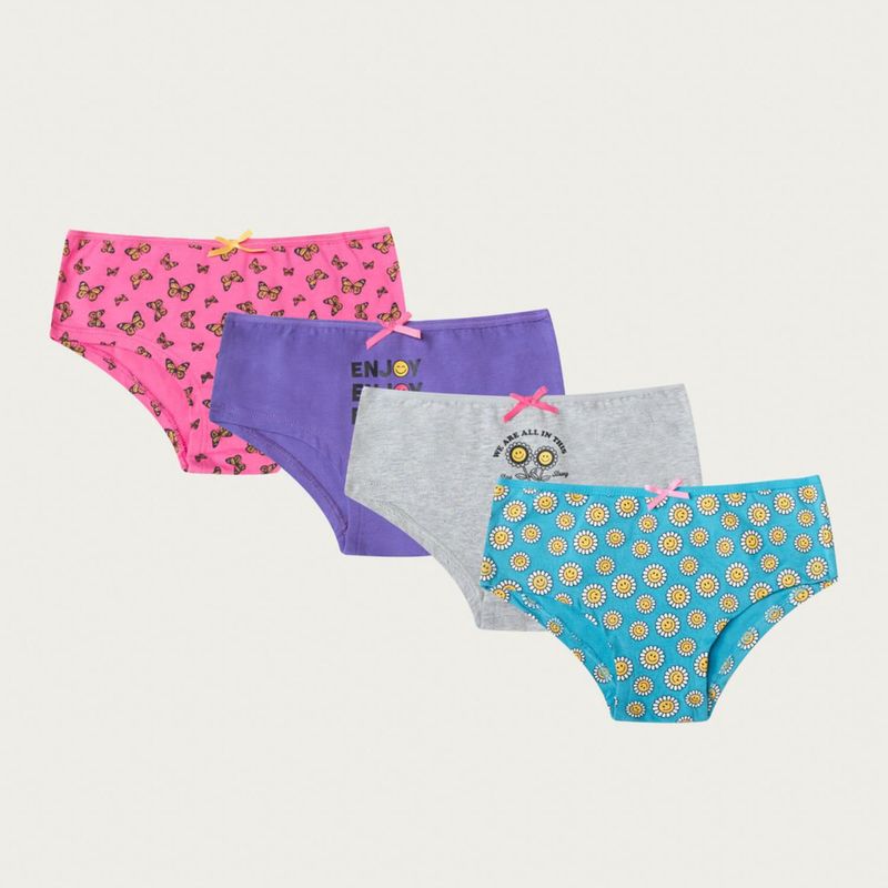 PALMERS - Calzones Niña Pack X4 Algodón Palmers