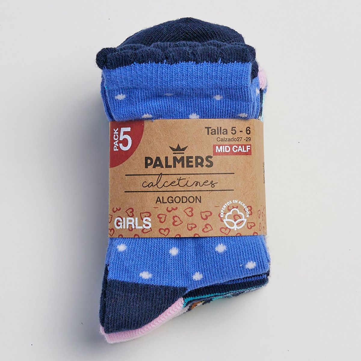 PALMERS - Medias Niña Pack X5 Algodón Palmers