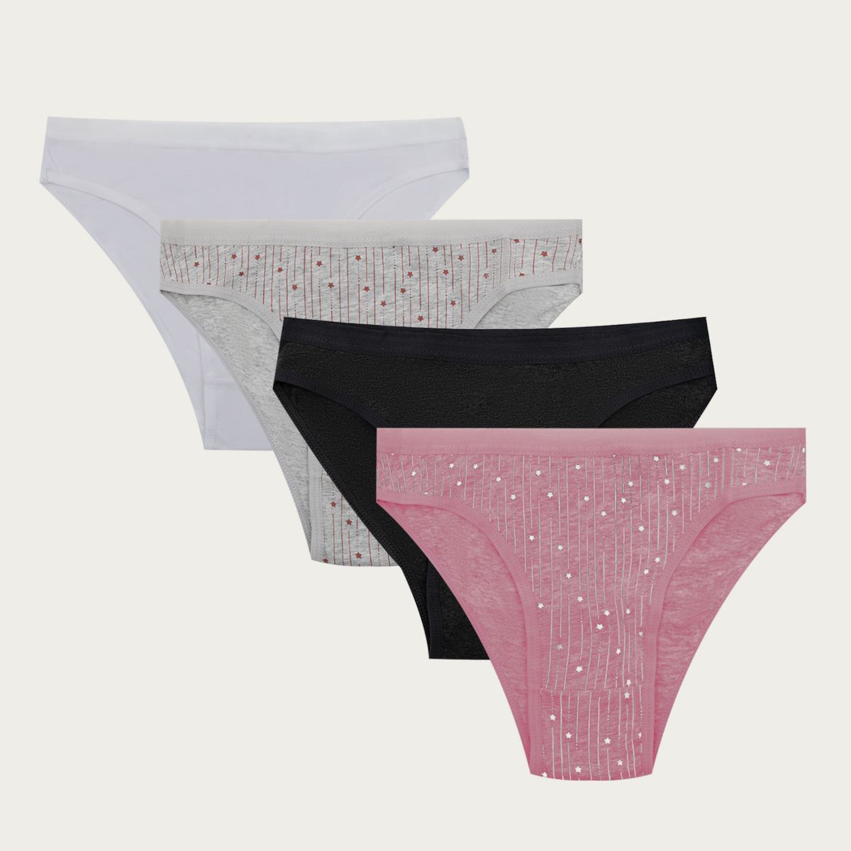 PALMERS - Bikini Niña Pack X4 Algodón Palmers