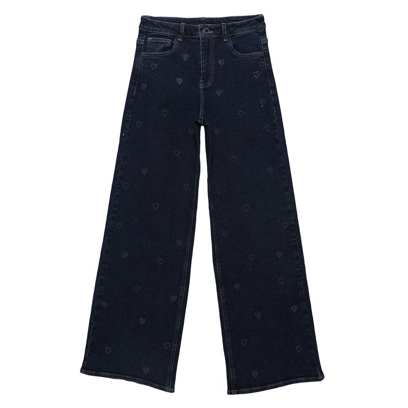 ELEVEN - Jean Wide Strass Corazon Niña Eleven