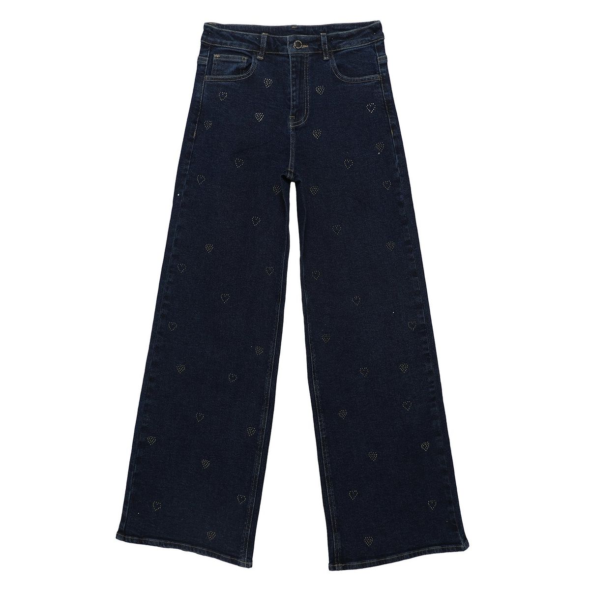 ELEVEN - Jean Wide Strass Corazon Niña Eleven