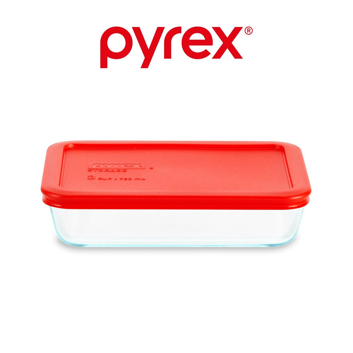 PYREX - Pyrex Fuente Rectangular Rojo 3 Tz