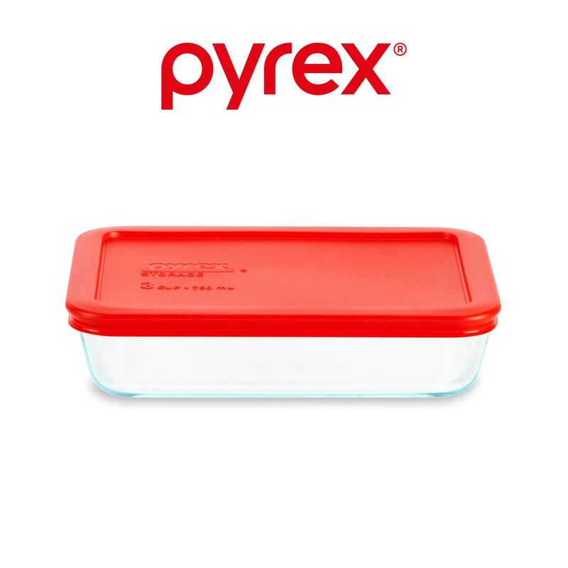 PYREX - Pyrex Fuente Rectangular Rojo 3 Tz