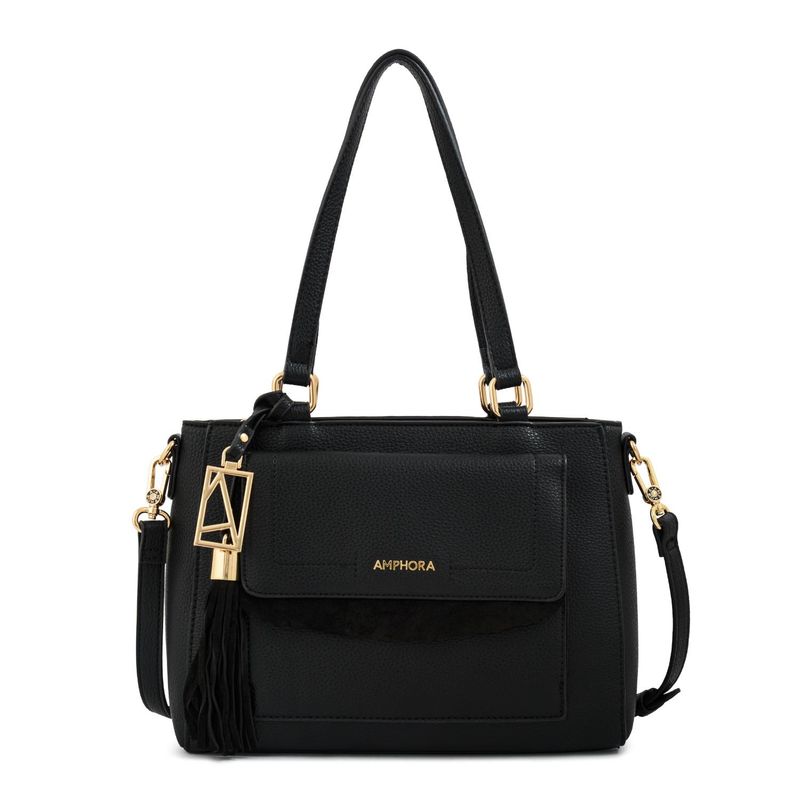 AMPHORA - Cartera Amphora Familie Negro Y Textura