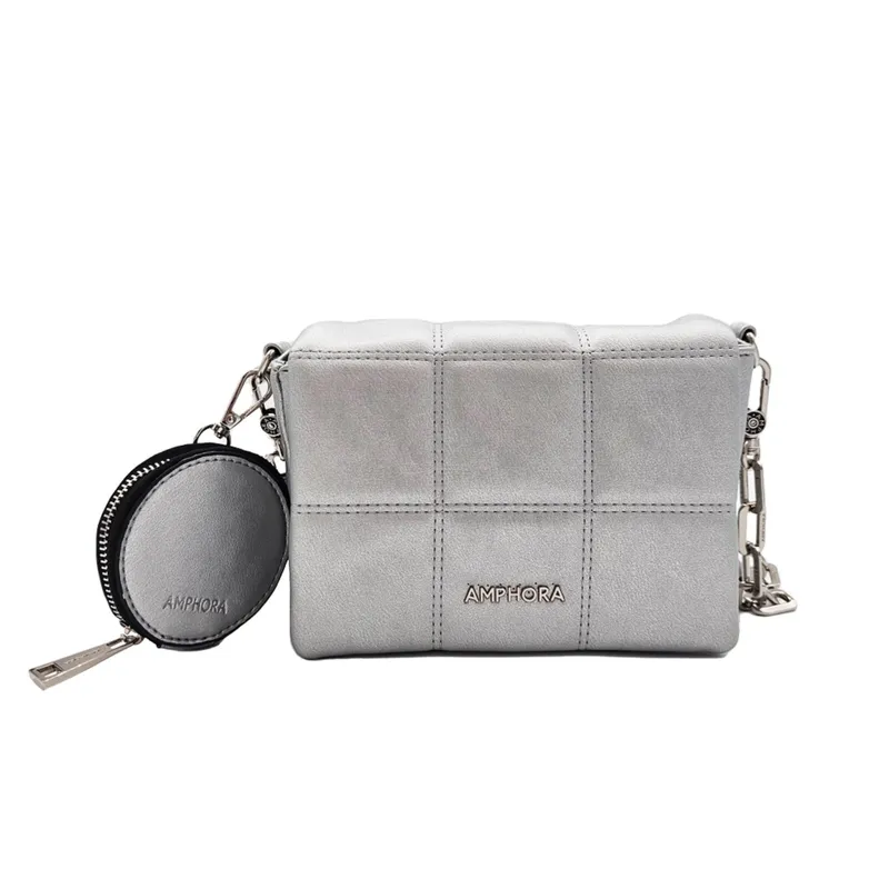 AMPHORA - Crossbody Amphora Meli Plateado