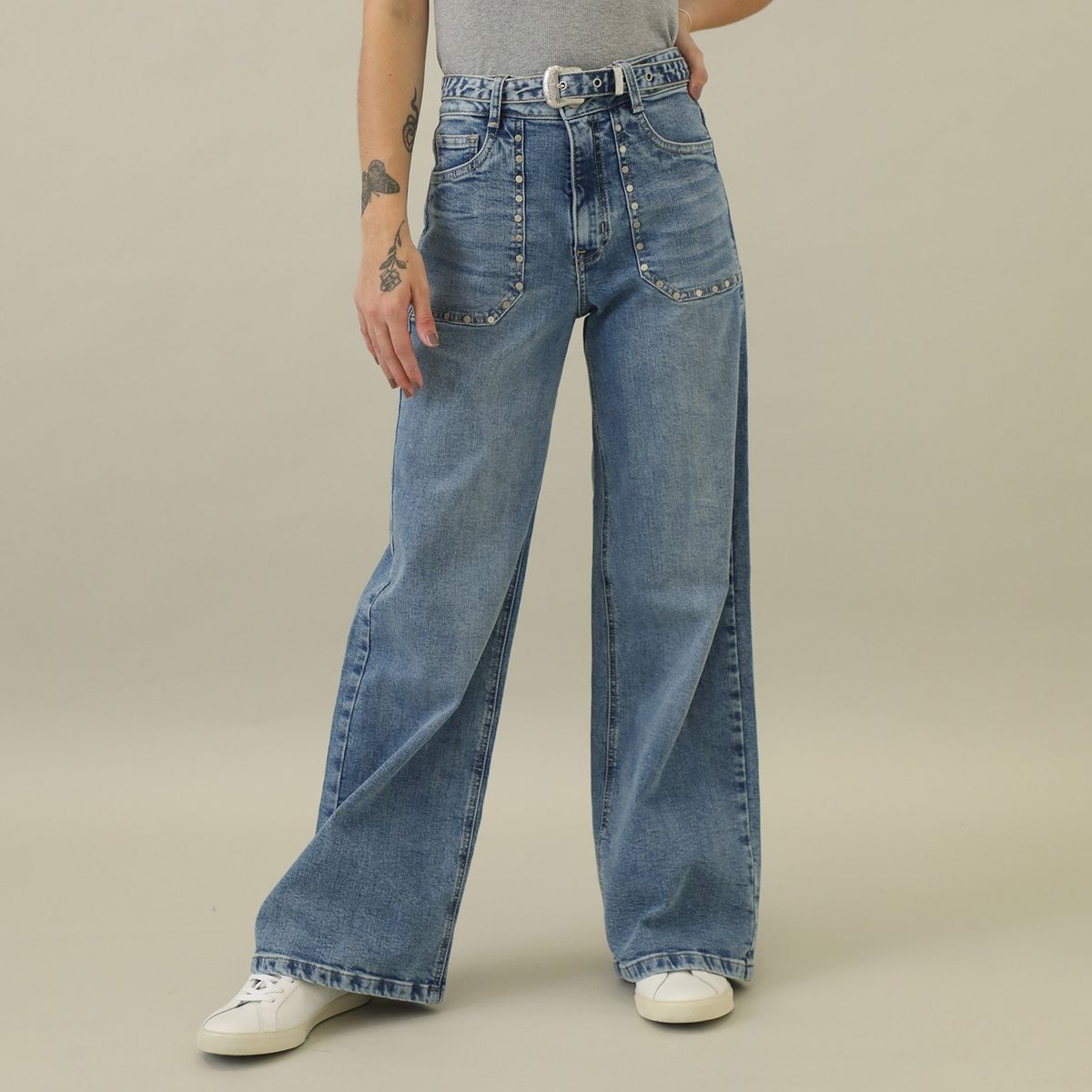 DENIMLAB - Jean Wide Algodón Mujer Denimlab