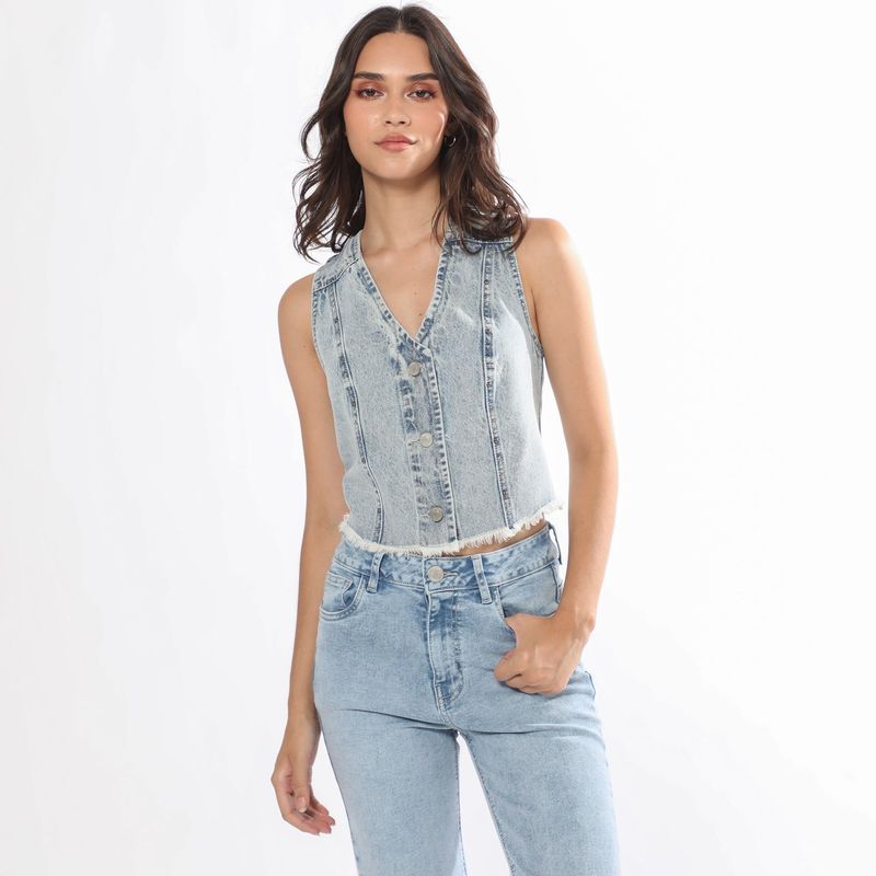 SYBILLA - Chaleco 100% Algodón Mujer Sybilla