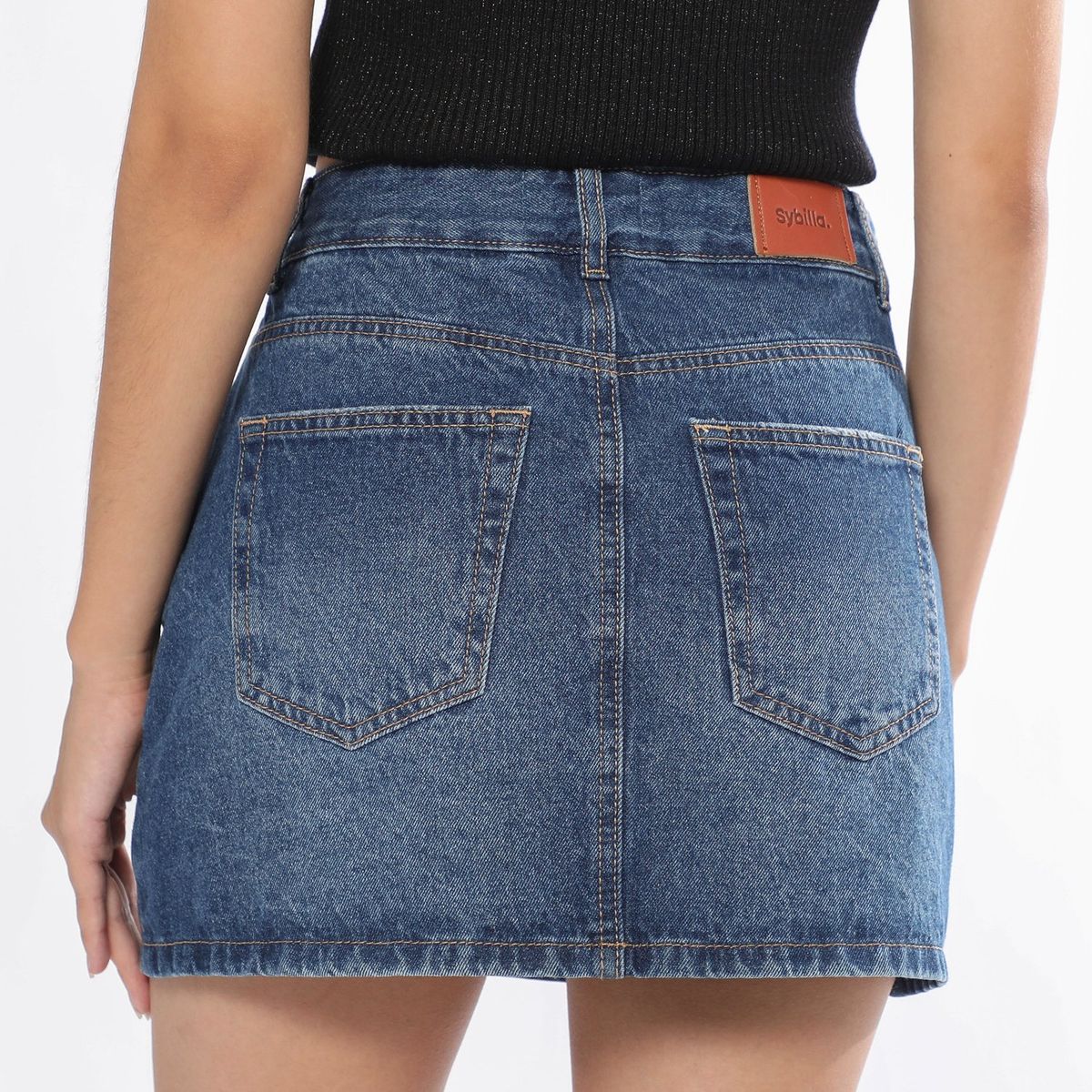 SYBILLA - Falda Casual Algodón Mujer Sybilla