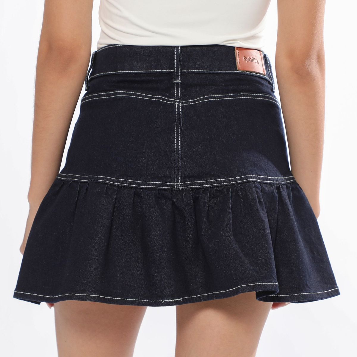 SYBILLA - Falda Corta Algodón Mujer Sybilla
