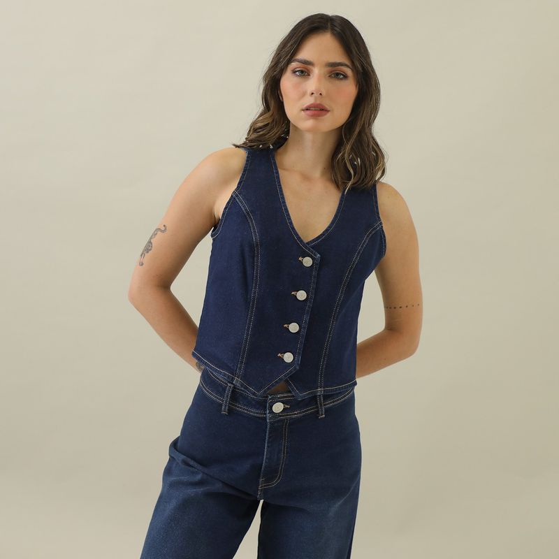 DENIMLAB - Chaleco Algodón Mujer Denimlab
