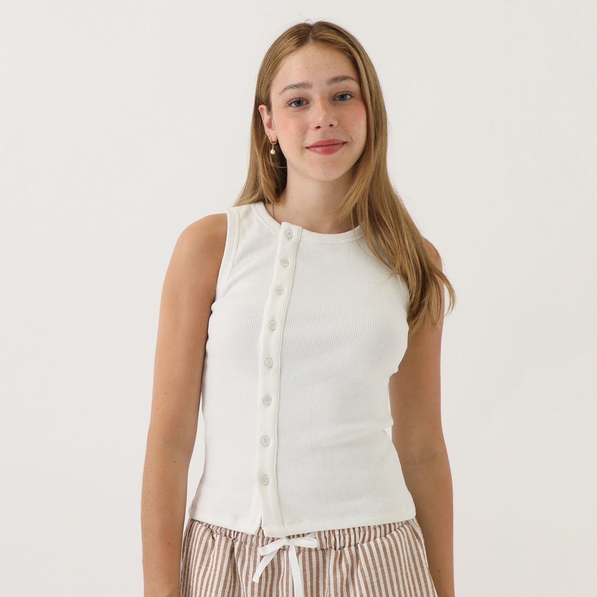 SYBILLA - Polo Sin Mangas Algodón Mujer Sybilla