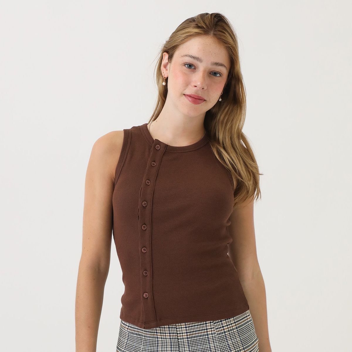 SYBILLA - Polo Sin Mangas Algodón Mujer Sybilla