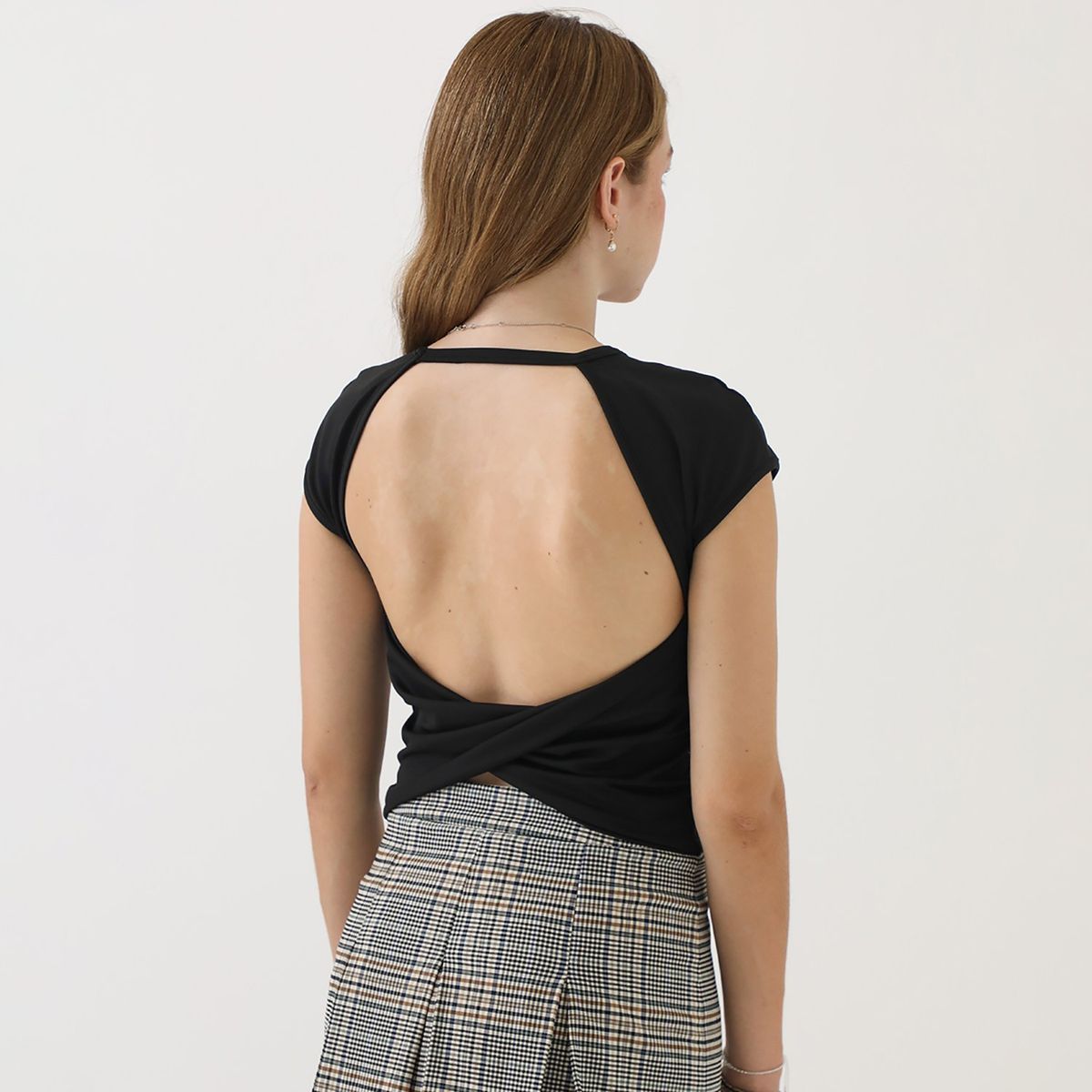 SYBILLA - Top Manga Corta Casual Mujer Sybilla