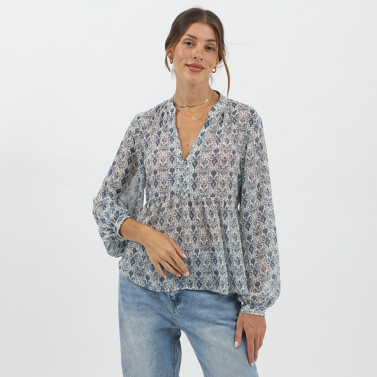 BASEMENT - Top Manga Larga Casual Mujer Basement