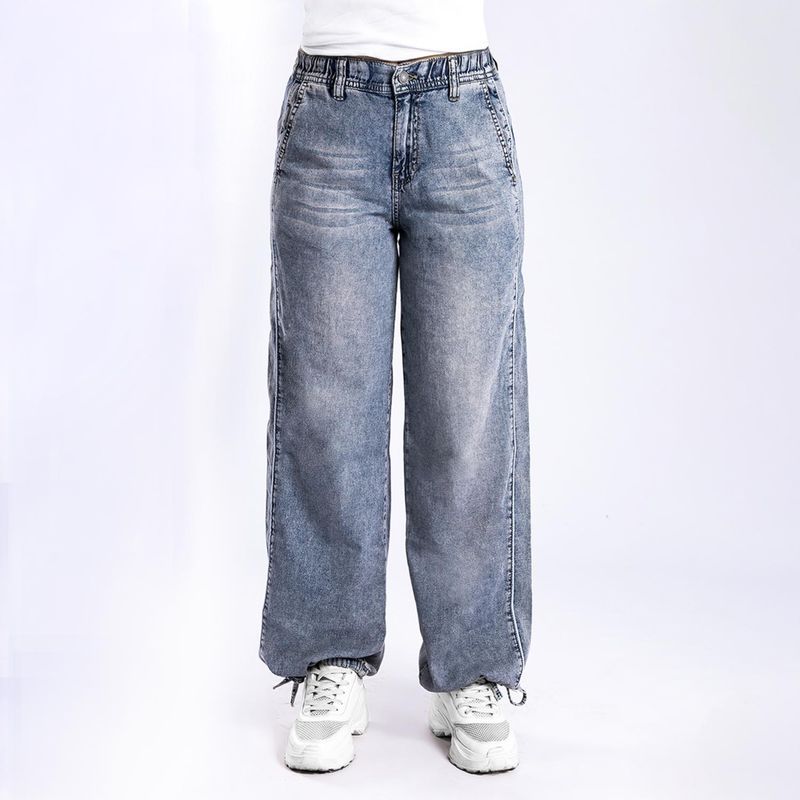 KANSAS - Jean Wide Leg Tiro Alto Mujer Kansas