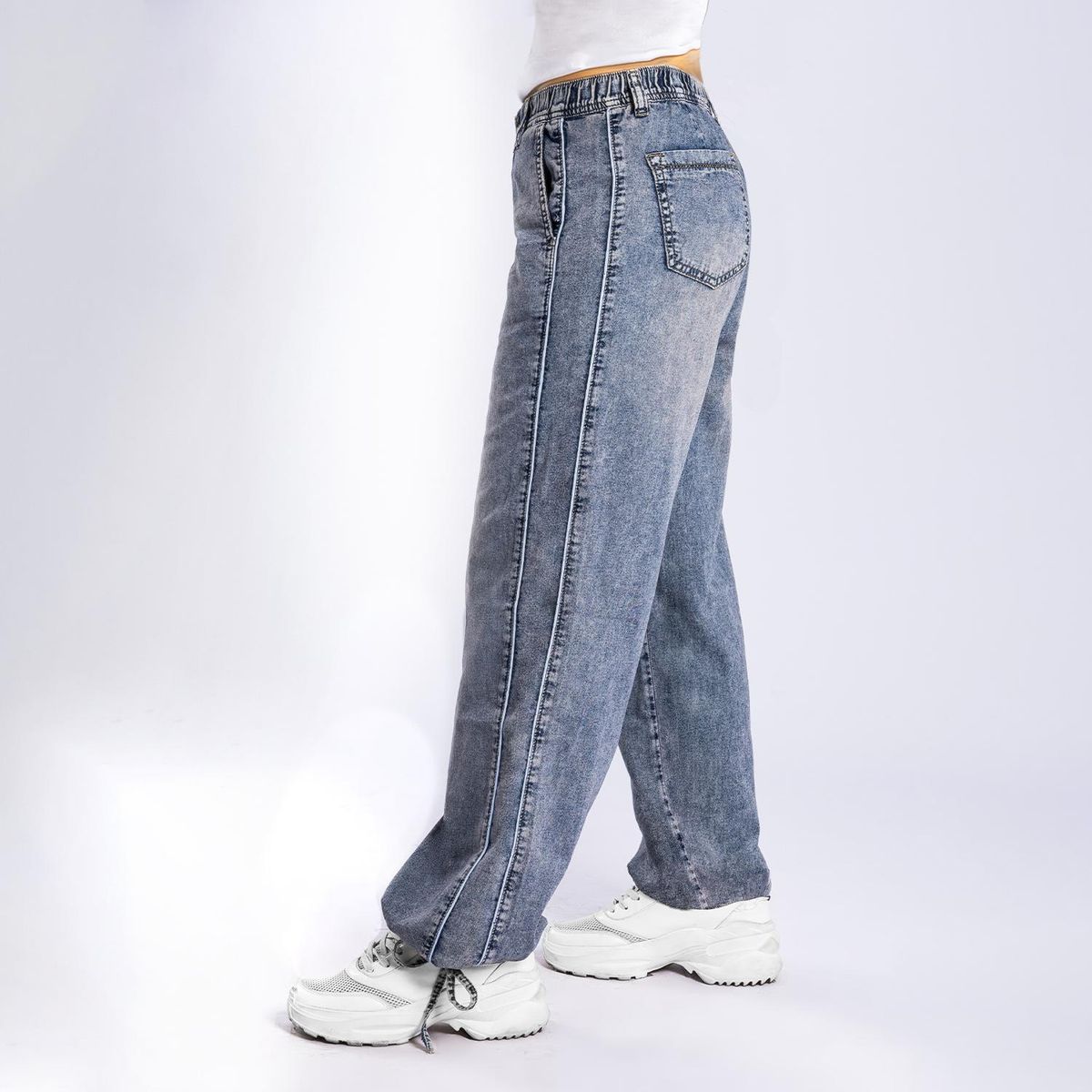 KANSAS - Jean Wide Leg Tiro Alto Mujer Kansas