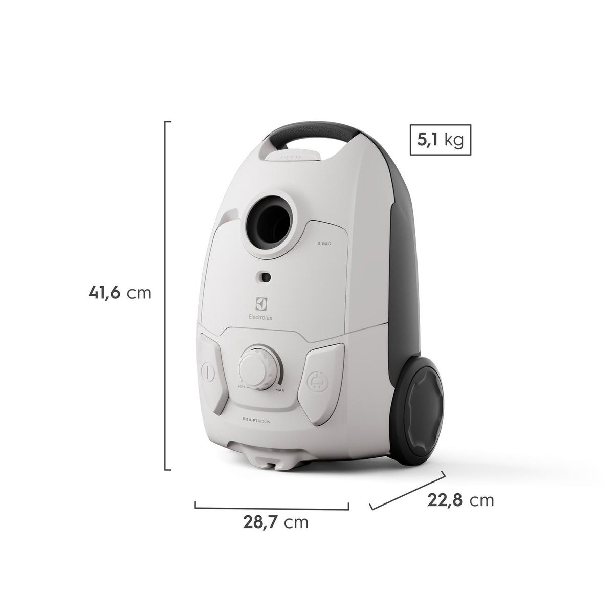 ELECTROLUX - Aspiradora EQP30 1600W con Bolsa y Filtro HEPA