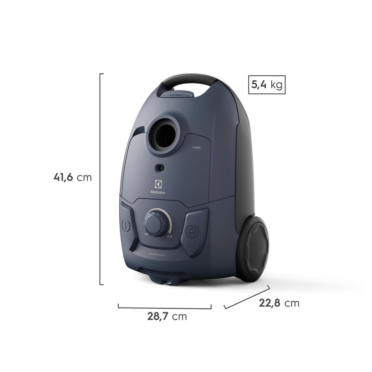 ELECTROLUX - Aspiradora EQP40 1800W con Bolsa y Filtro HEPA