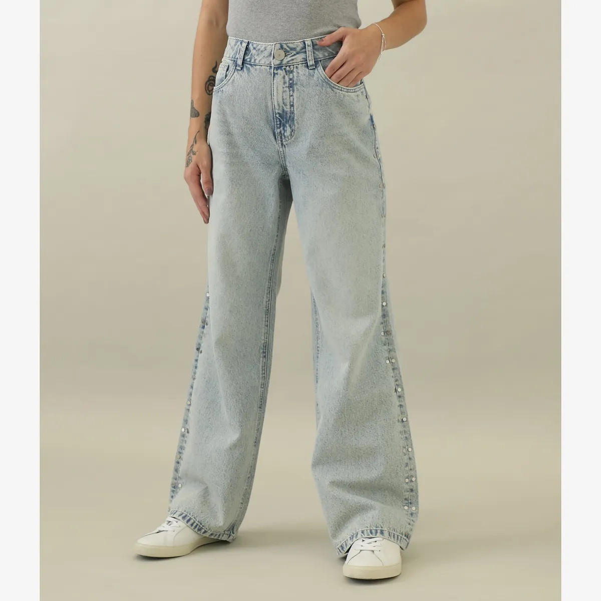 DENIMLAB - Jean Straight 100% Algodón Mujer Denimlab