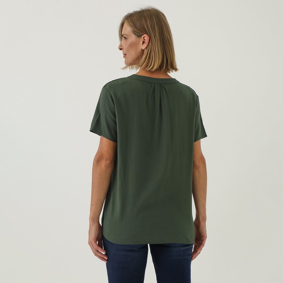 NEWPORT - Blusa Manga Corta Casual Mujer Newport
