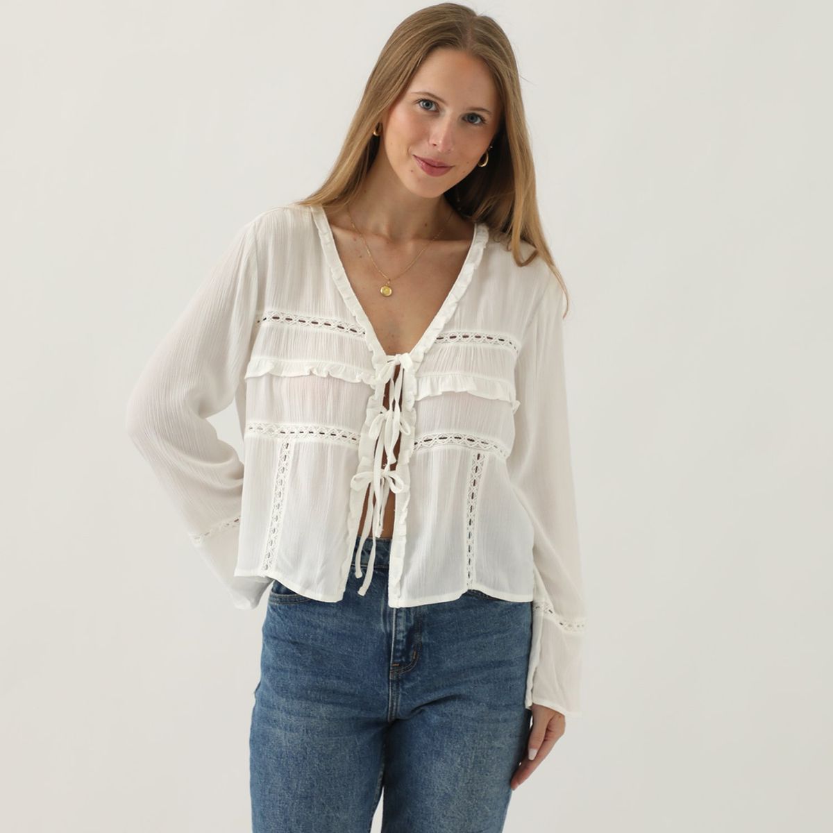 DOO AUSTRALIA - Blusa Manga Larga Casual Mujer Doo Australia