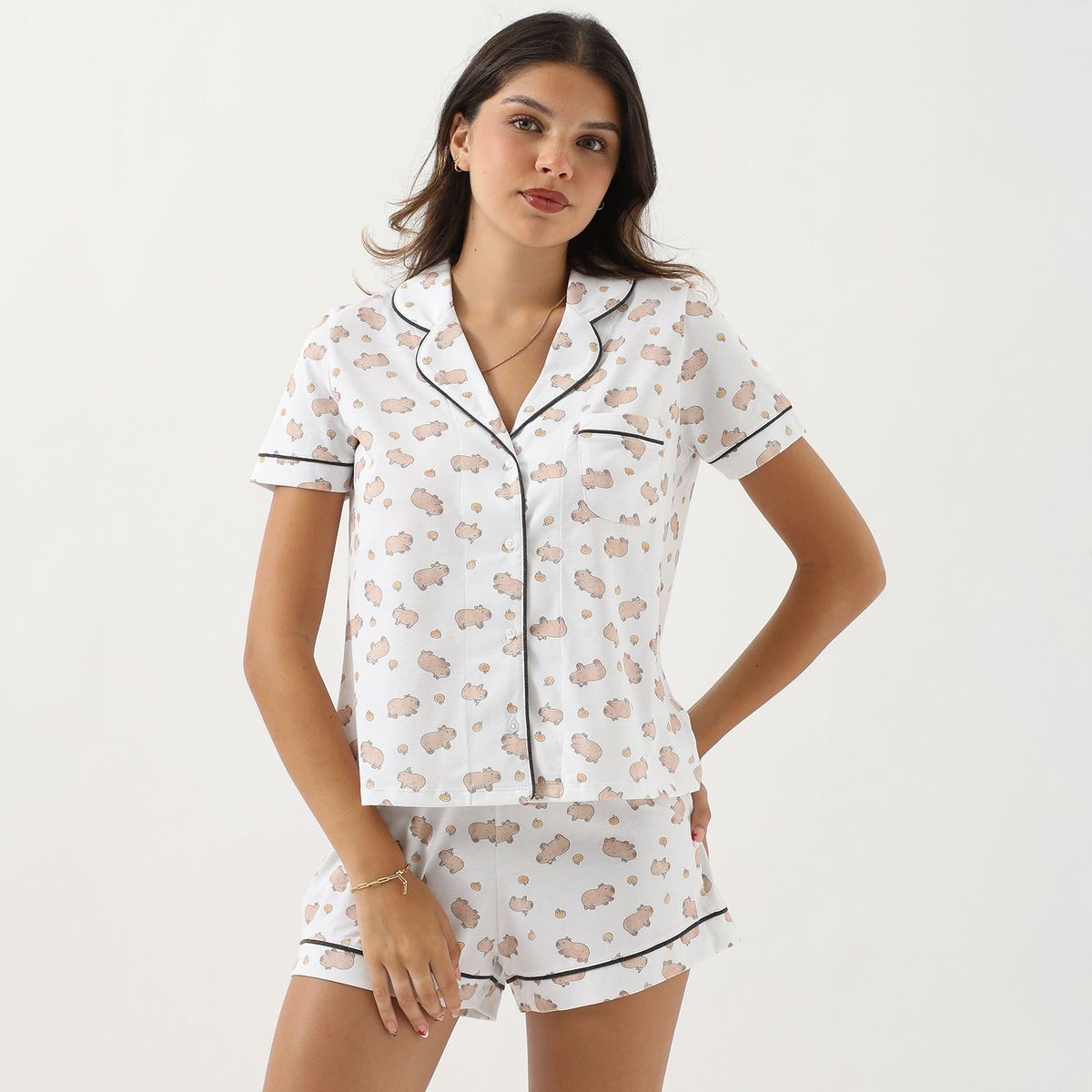 SYBILLA - Camisero Capibara Naranjas