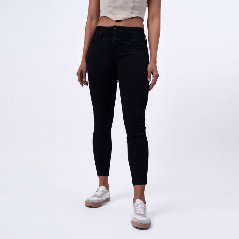 TAYSSIR - Jean Skinny Tiro Alto Mujer Tayssir