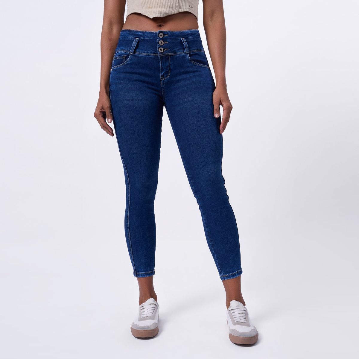 TAYSSIR - Jean Skinny Tiro Alto Mujer Tayssir.