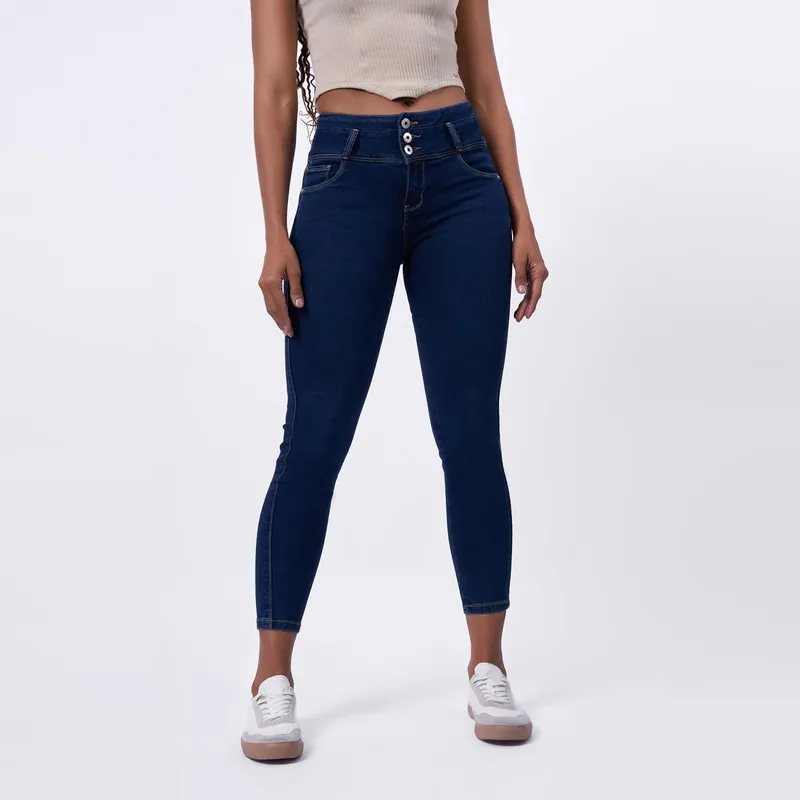 TAYSSIR - Jean Skinny Tiro Alto Mujer Tayssir