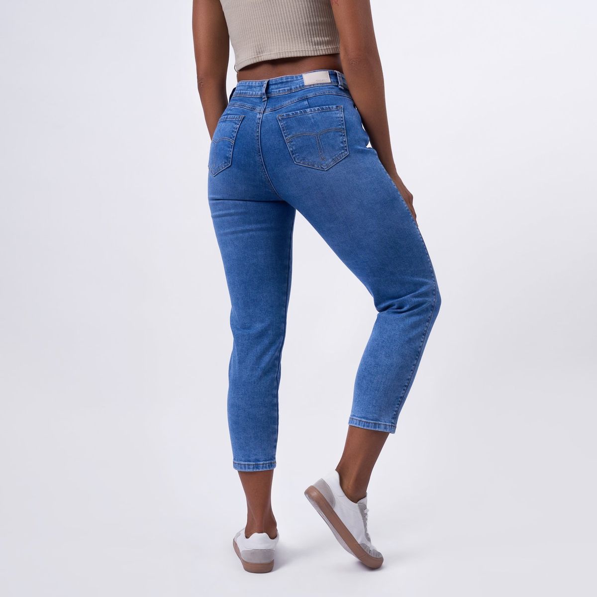 TAYSSIR - Jean Mom Tiro Alto Mujer Tayssir