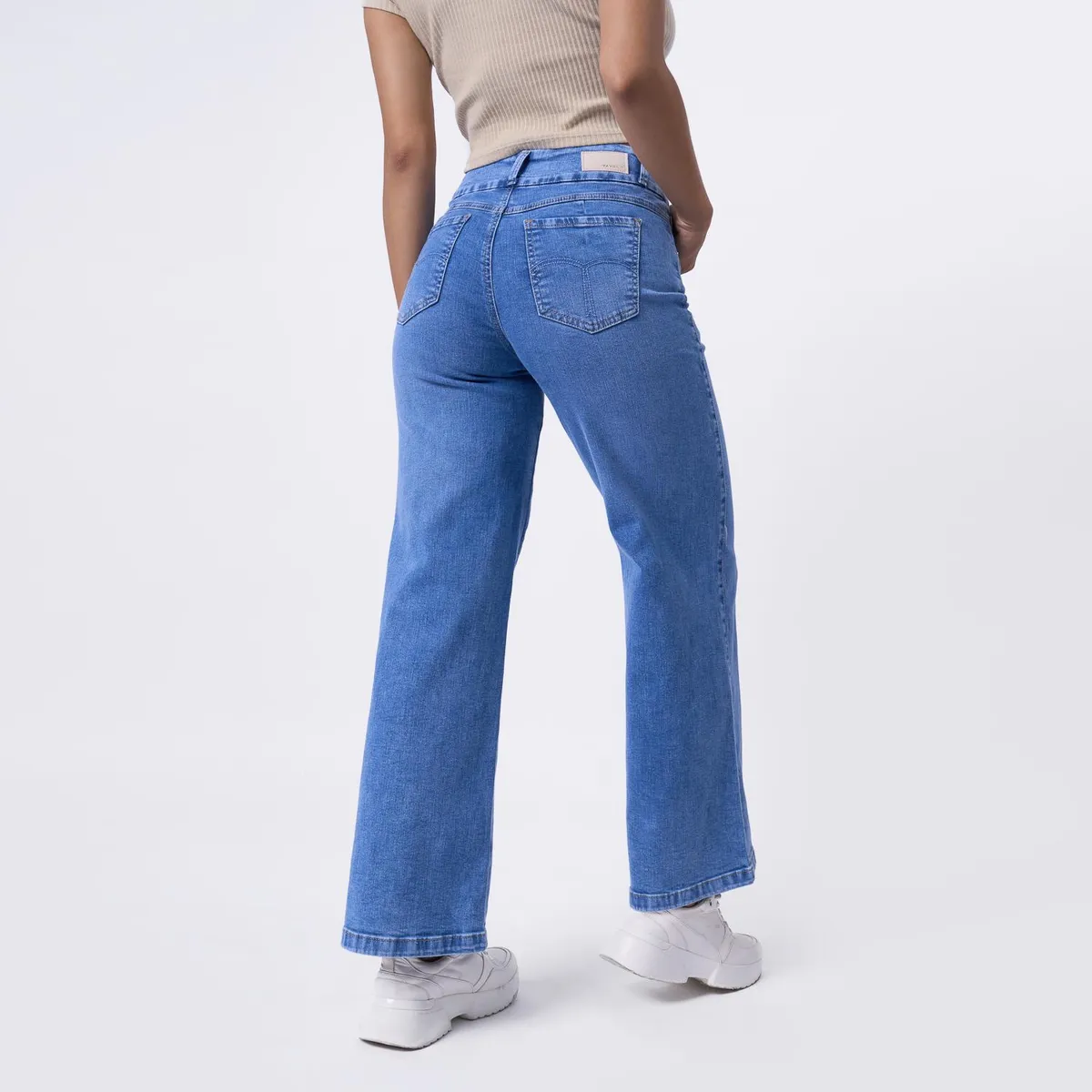 TAYSSIR - Jean Wide Leg Tiro Alto Mujer Tayssir.