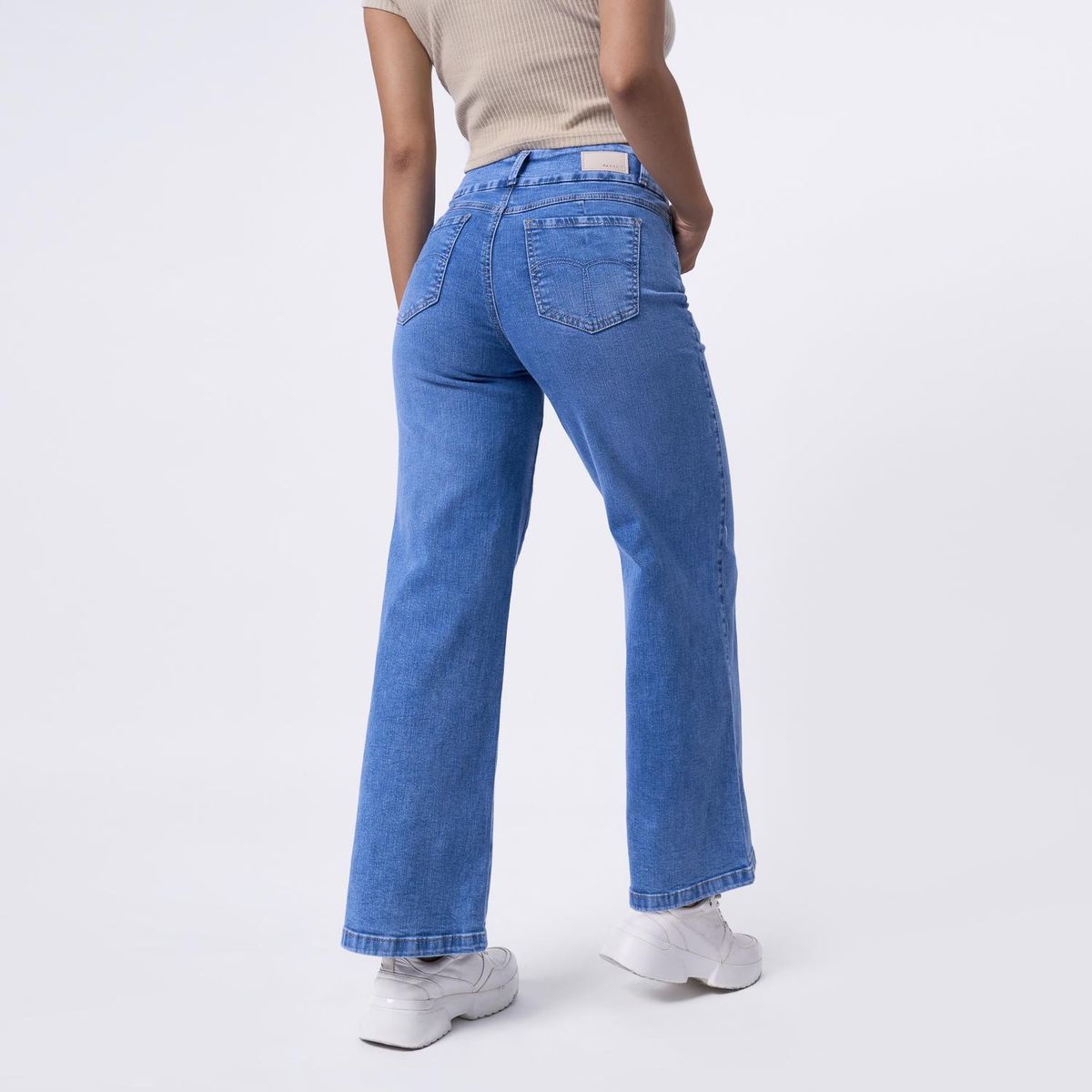 TAYSSIR - Jean Wide Leg Tiro Alto Mujer Tayssir.