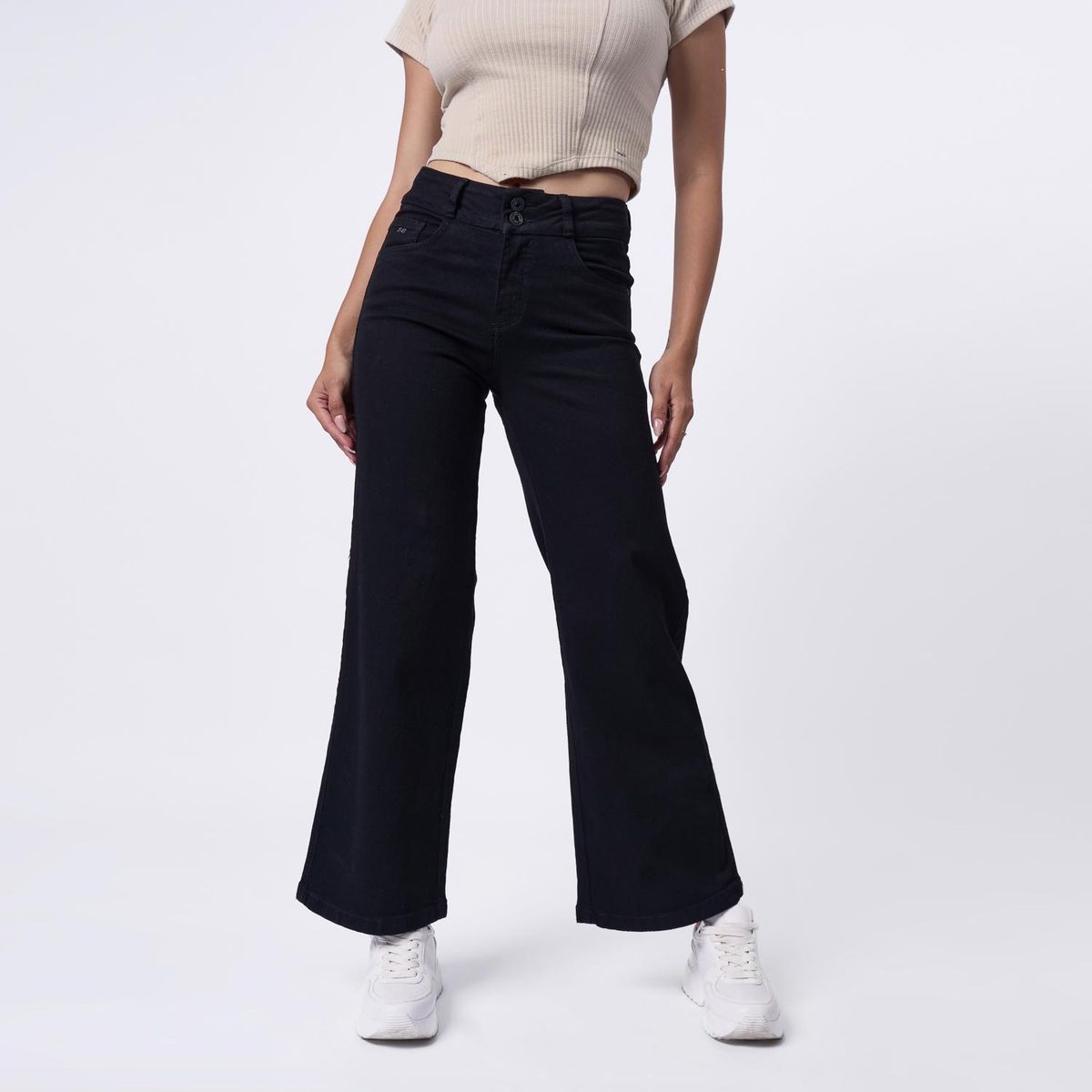 TAYSSIR - Jean Wide Leg Tiro Alto Mujer Tayssir