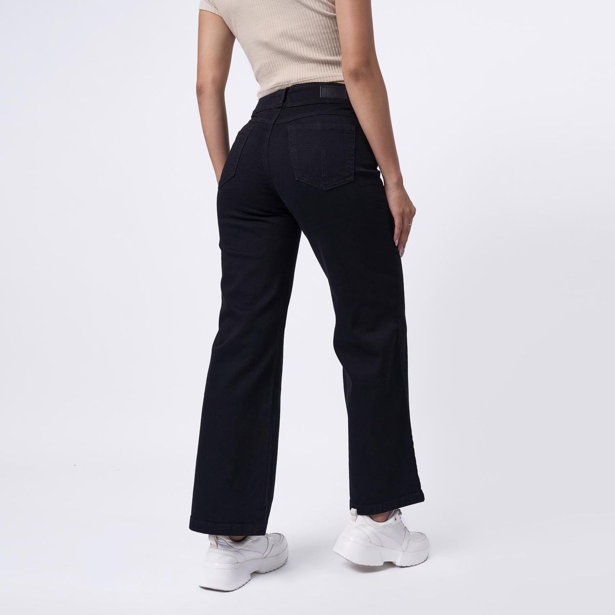TAYSSIR - Jean Wide Leg Tiro Alto Mujer Tayssir.