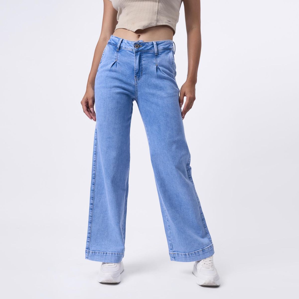 TAYSSIR - Jean Wide Leg Tiro Alto Mujer Tayssir