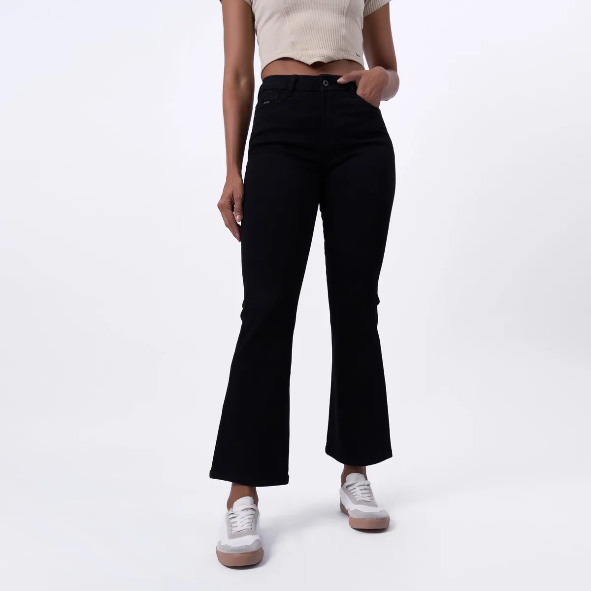 TAYSSIR - Jean Flare Tiro Alto Mujer Tayssir.