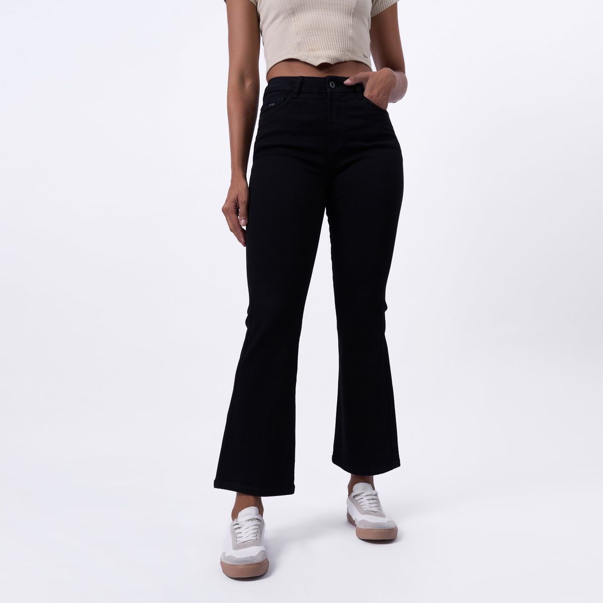 TAYSSIR - Jean Flare Tiro Alto Mujer Tayssir.