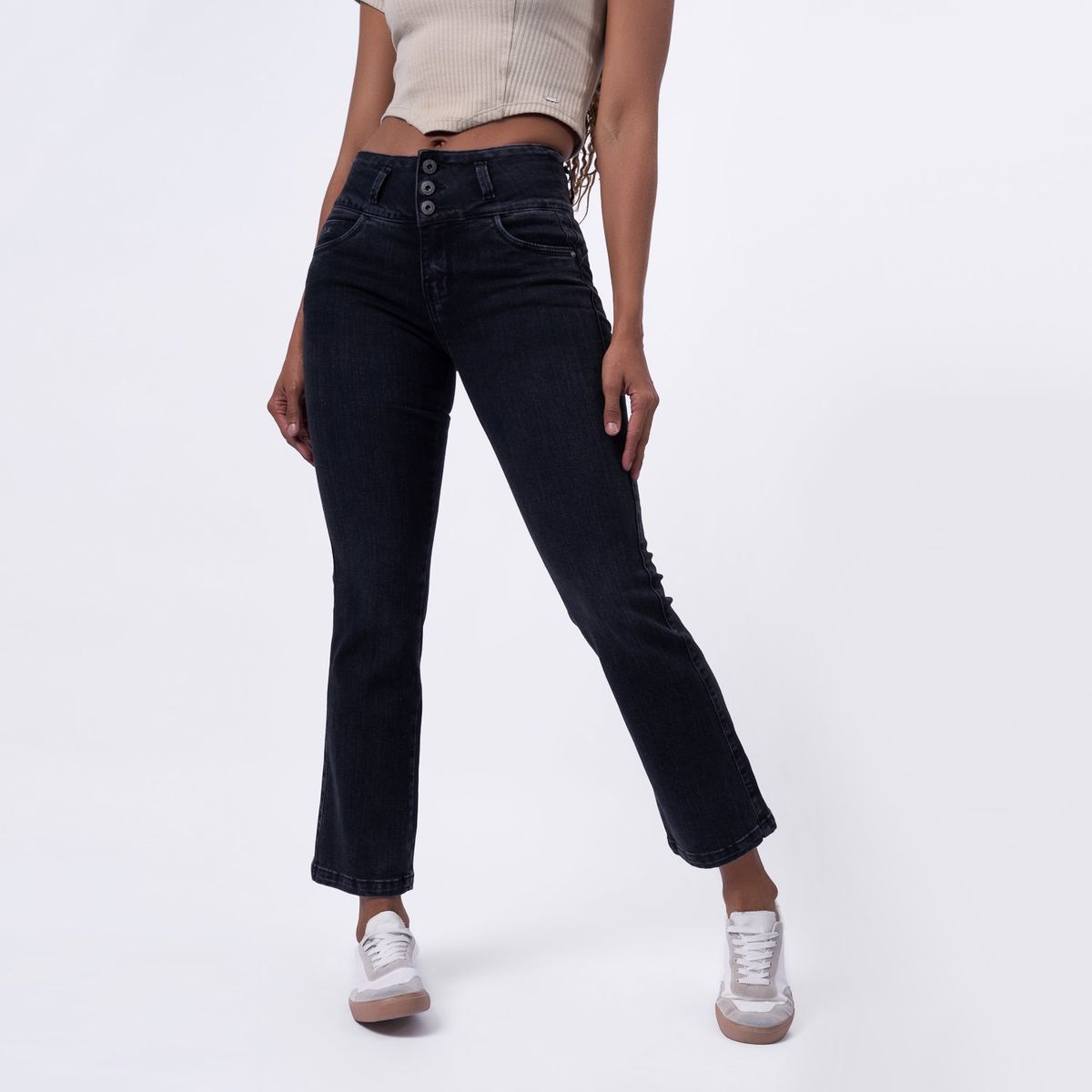 TAYSSIR - Jean Boot Cut Tiro Alto Mujer Tayssir