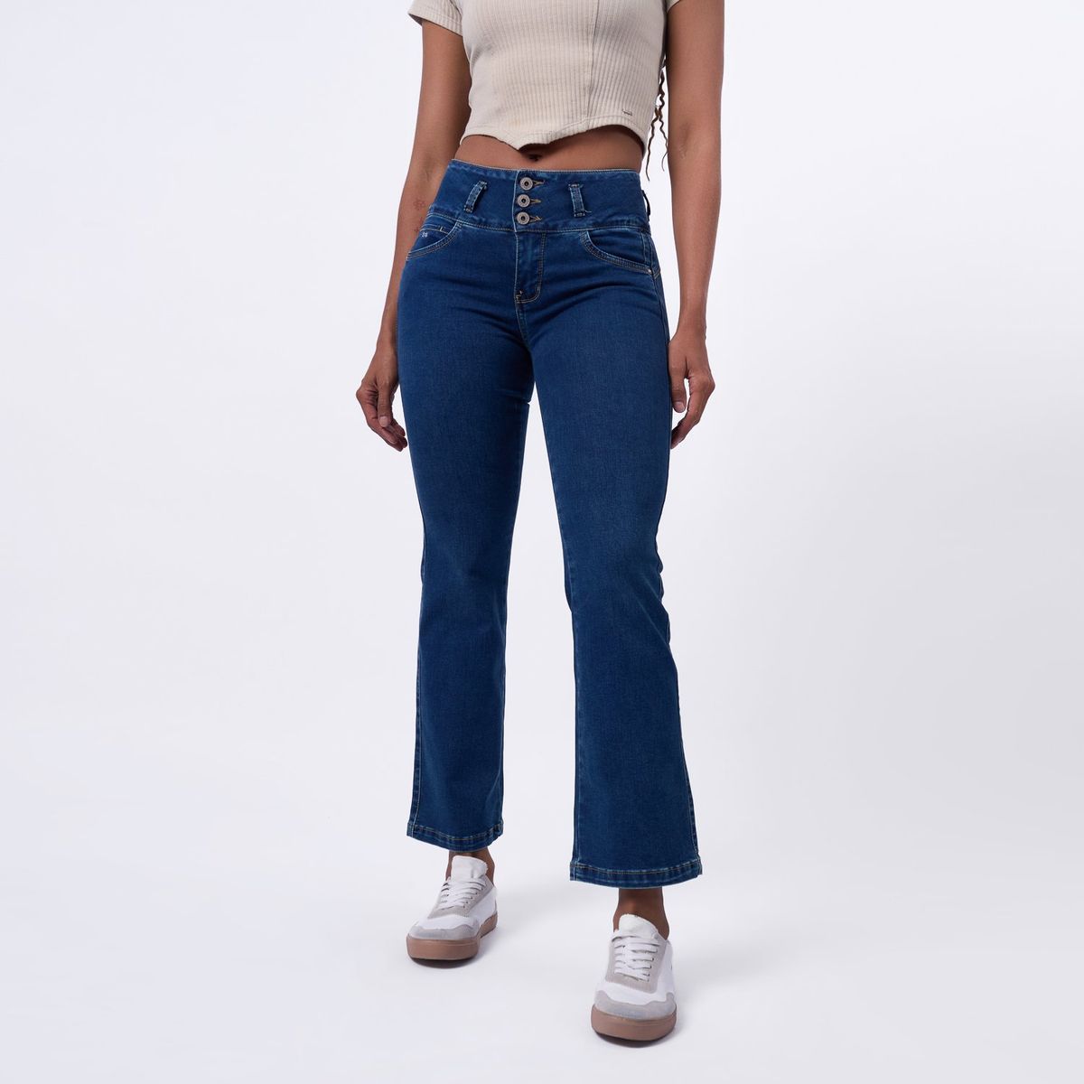TAYSSIR - Jean Boot Cut Tiro Alto Mujer Tayssir