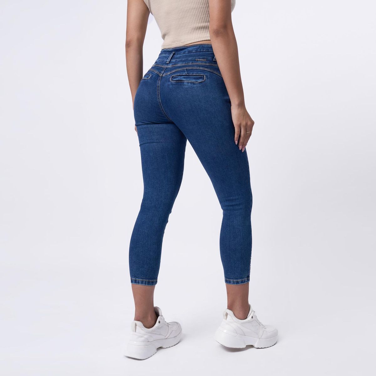 TAYSSIR - Jean Skinny Tiro Alto Mujer Tayssir