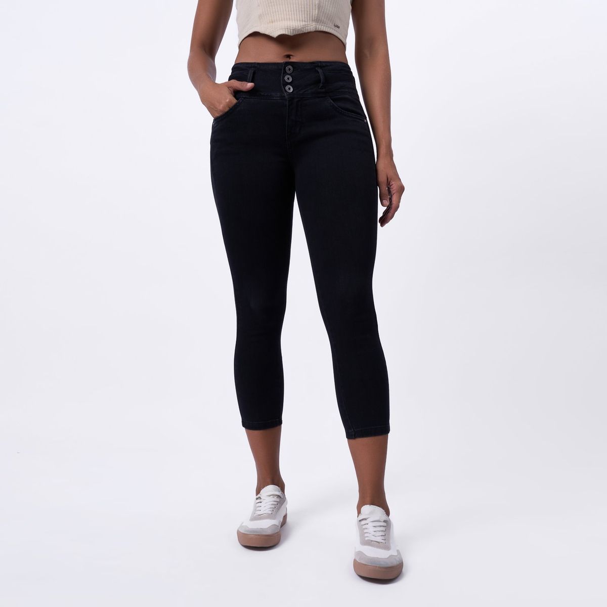 TAYSSIR - Jean Skinny Tiro Alto Mujer Tayssir