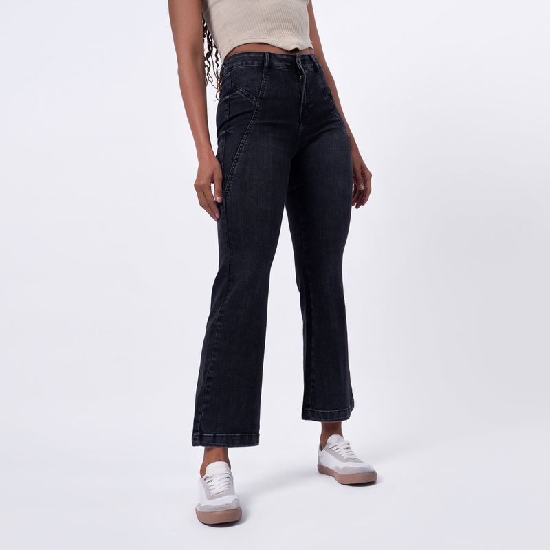 TAYSSIR - Jean Flare Tiro Alto Mujer Tayssir