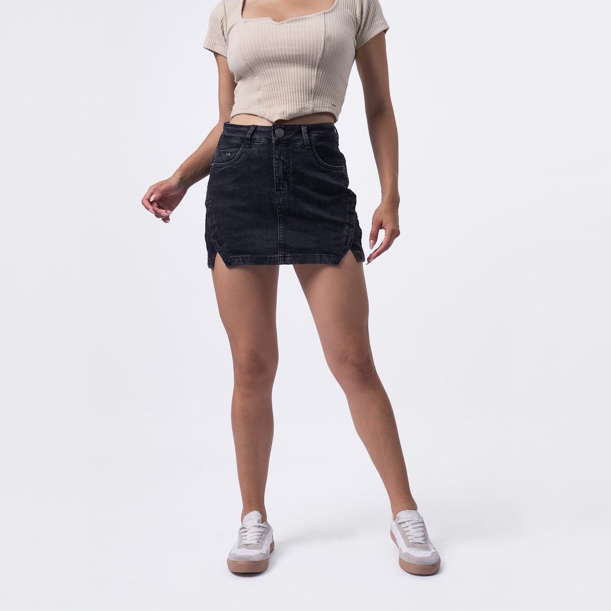 TAYSSIR - Falda Corta Algodón Mujer Tayssir