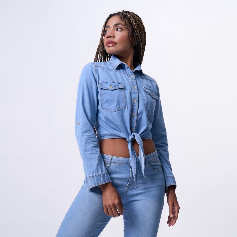 TAYSSIR - Blusa Manga Larga 100% Algodón Mujer Tayssir