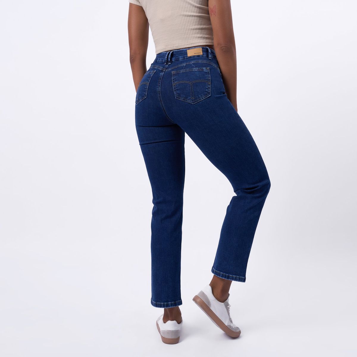 TAYSSIR - Jean Straight Tiro Alto Mujer Tayssir