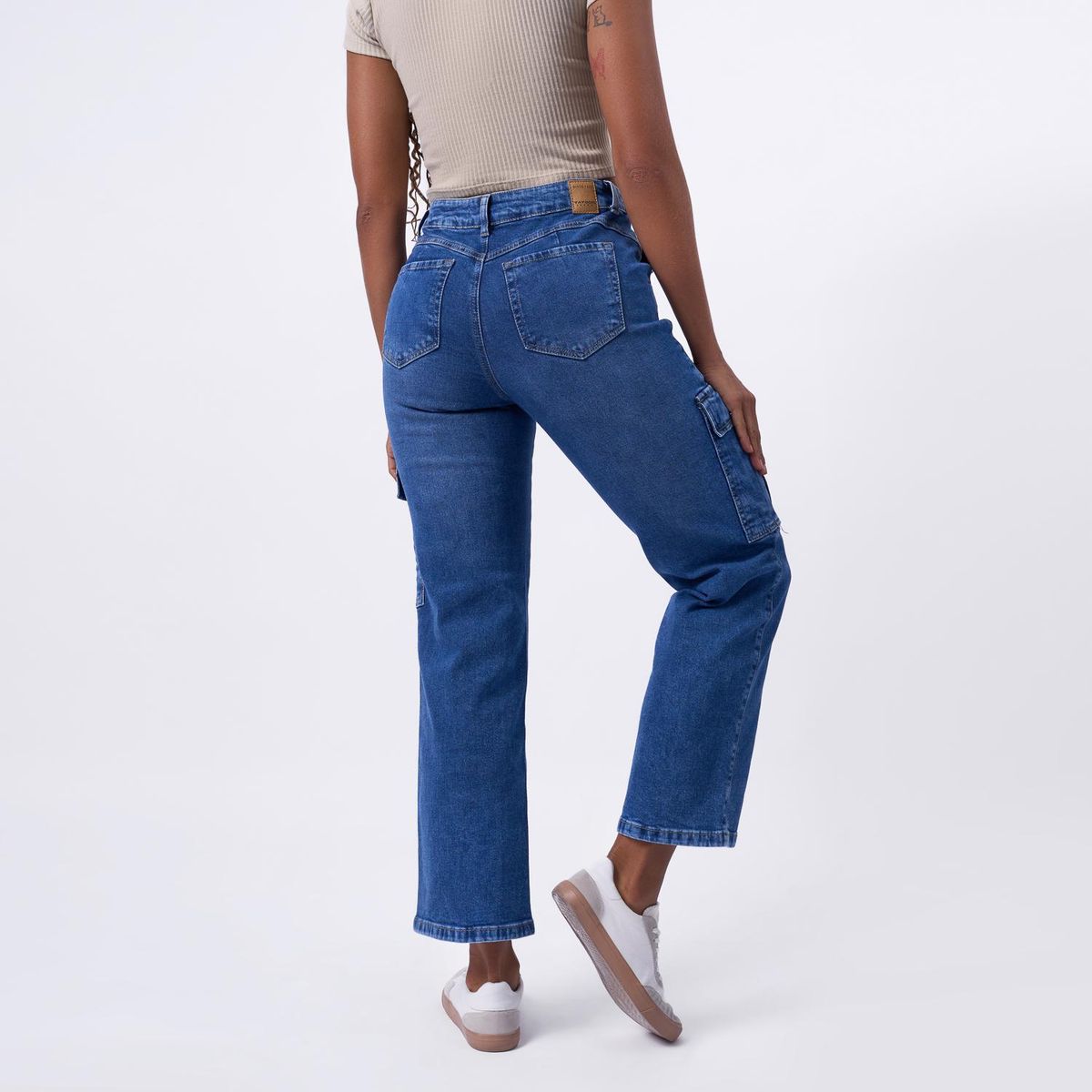 TAYSSIR - Jean Straight Tiro Alto Mujer Tayssir