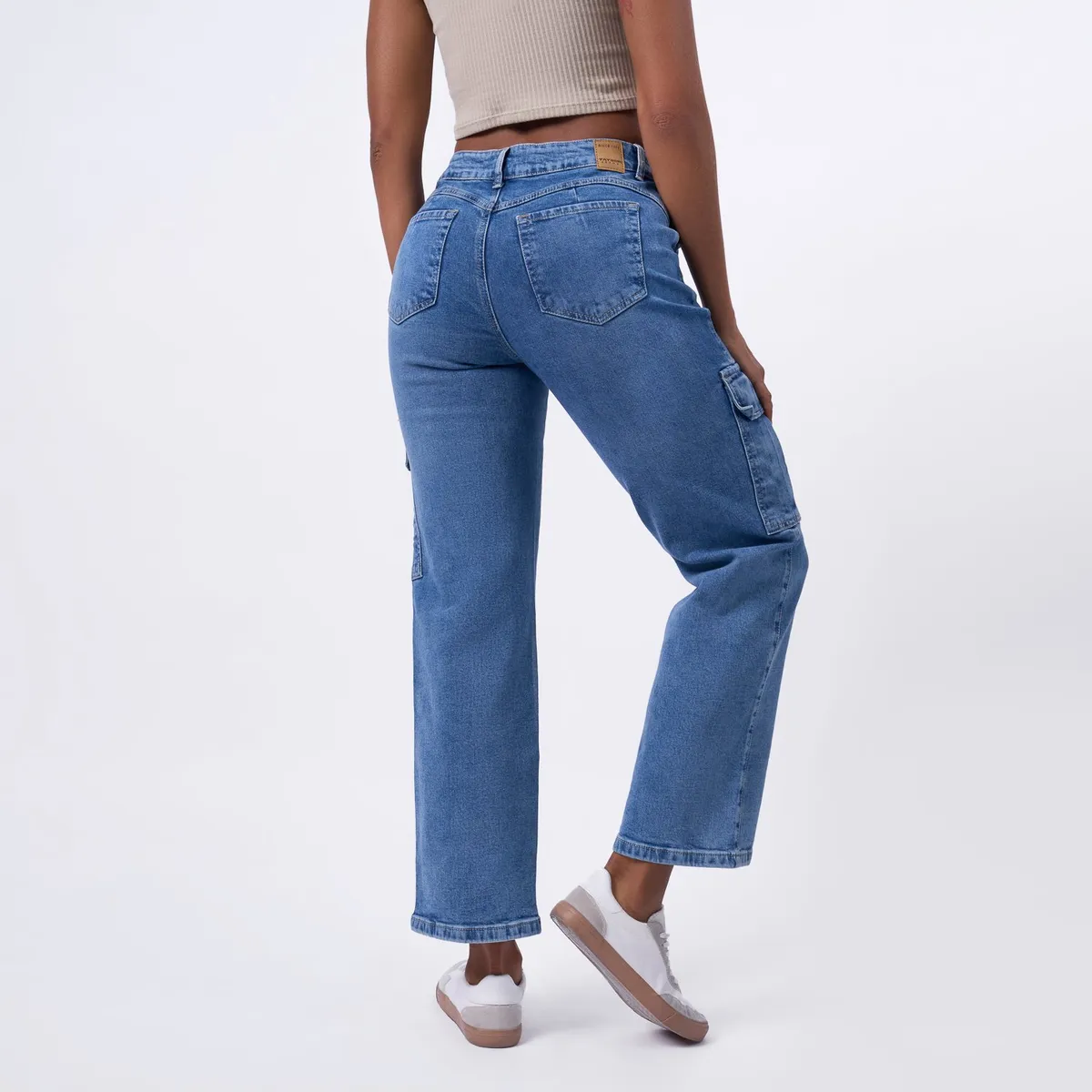 TAYSSIR - Jean Straight Tiro Alto Mujer Tayssir